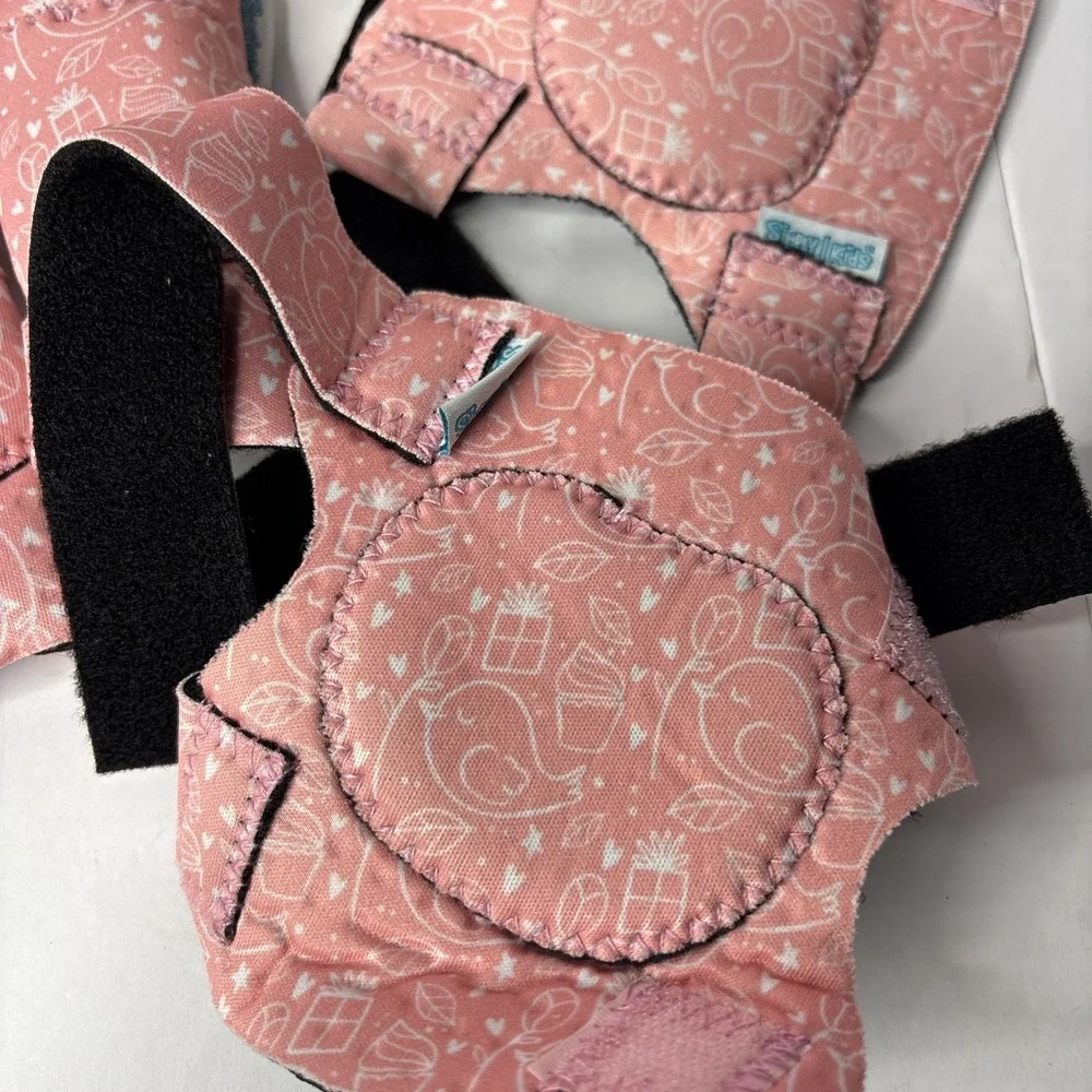 Simply Kids Baby Knee Pads for Crawling‎ in Pink Print 2 Pairs